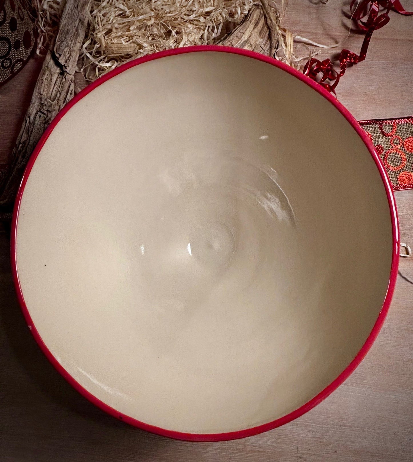 Handcrafted Ceramic Festive Fruit Bowl