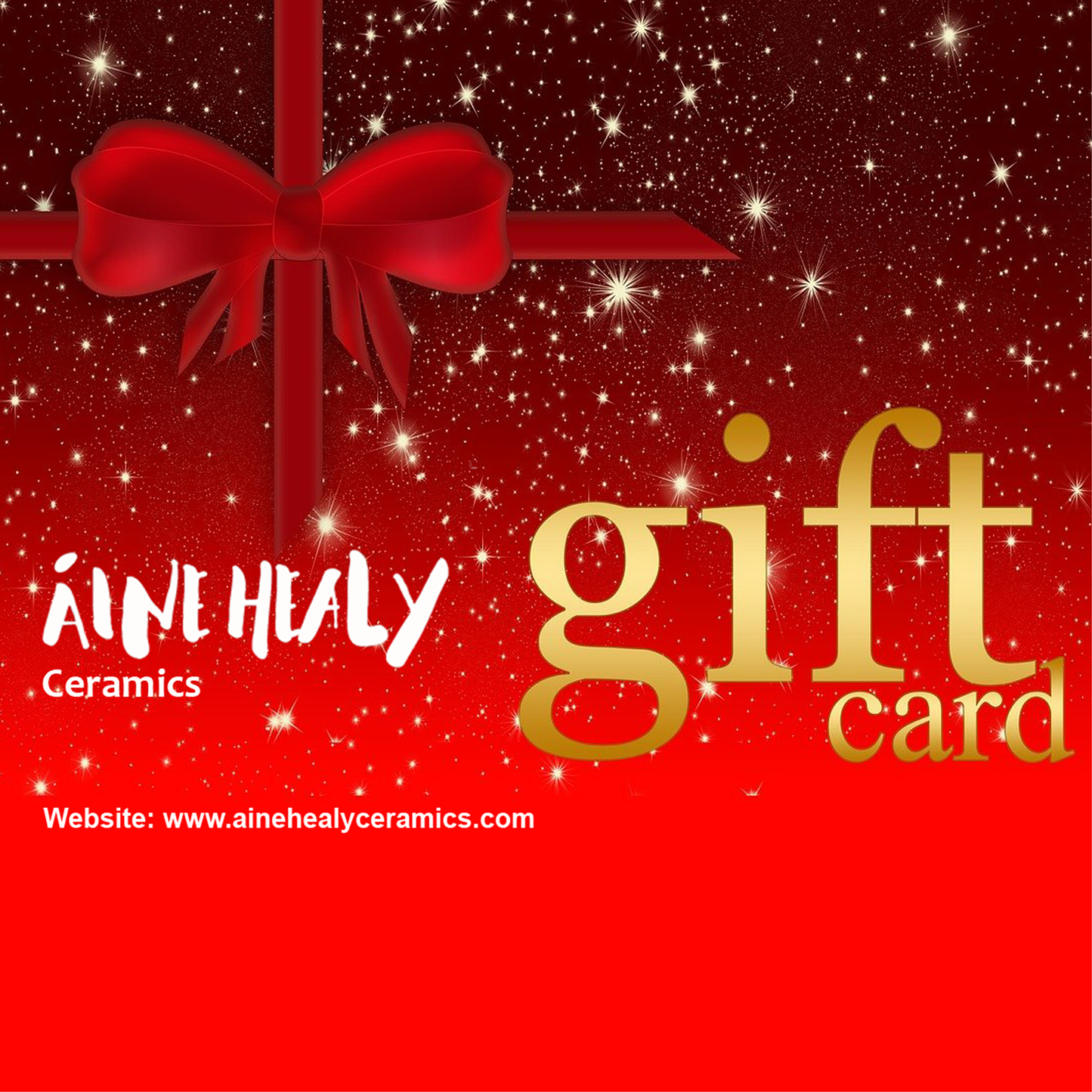 Aine Healy Ceramics Workshop Christmas Gift Card