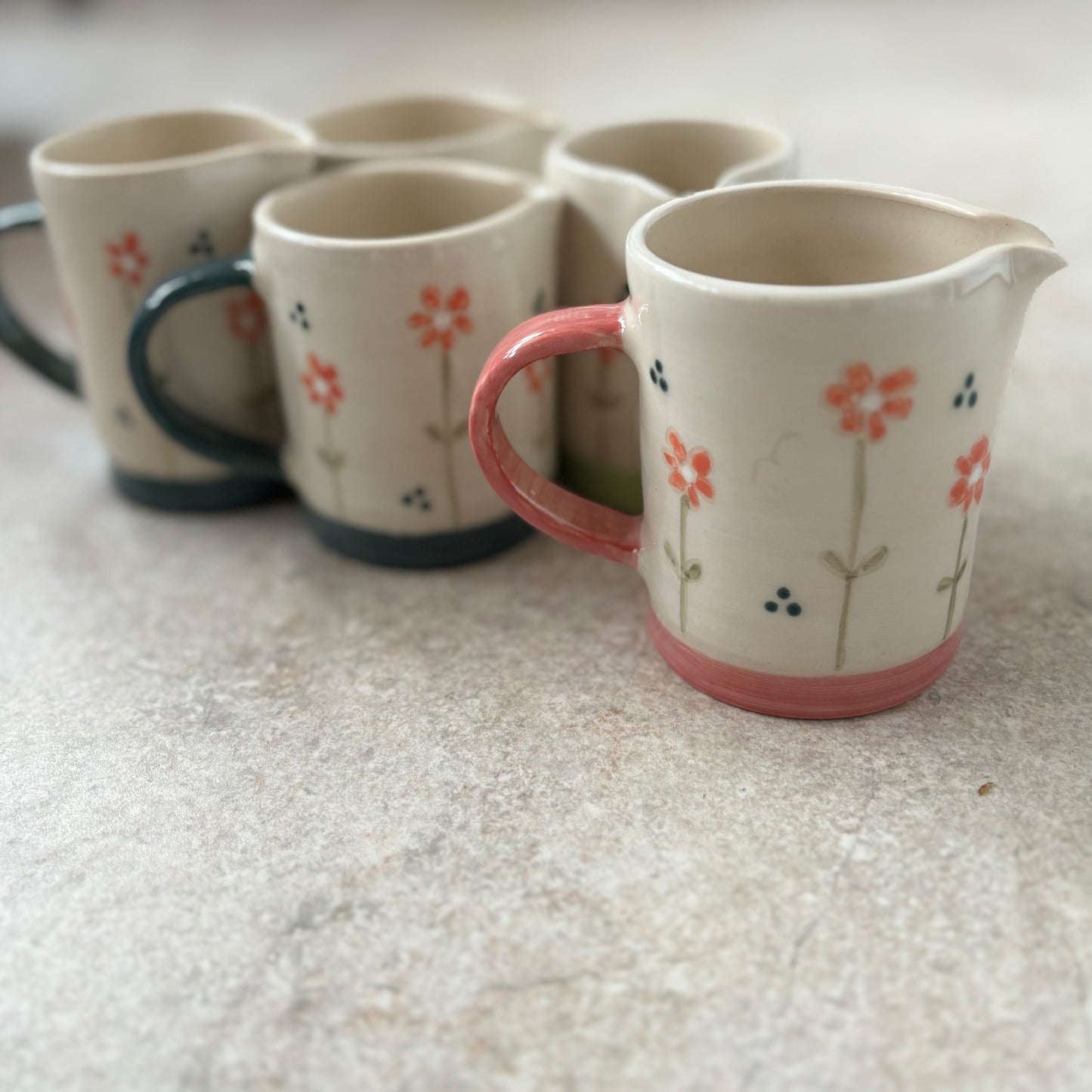 Floral Milk Jugs