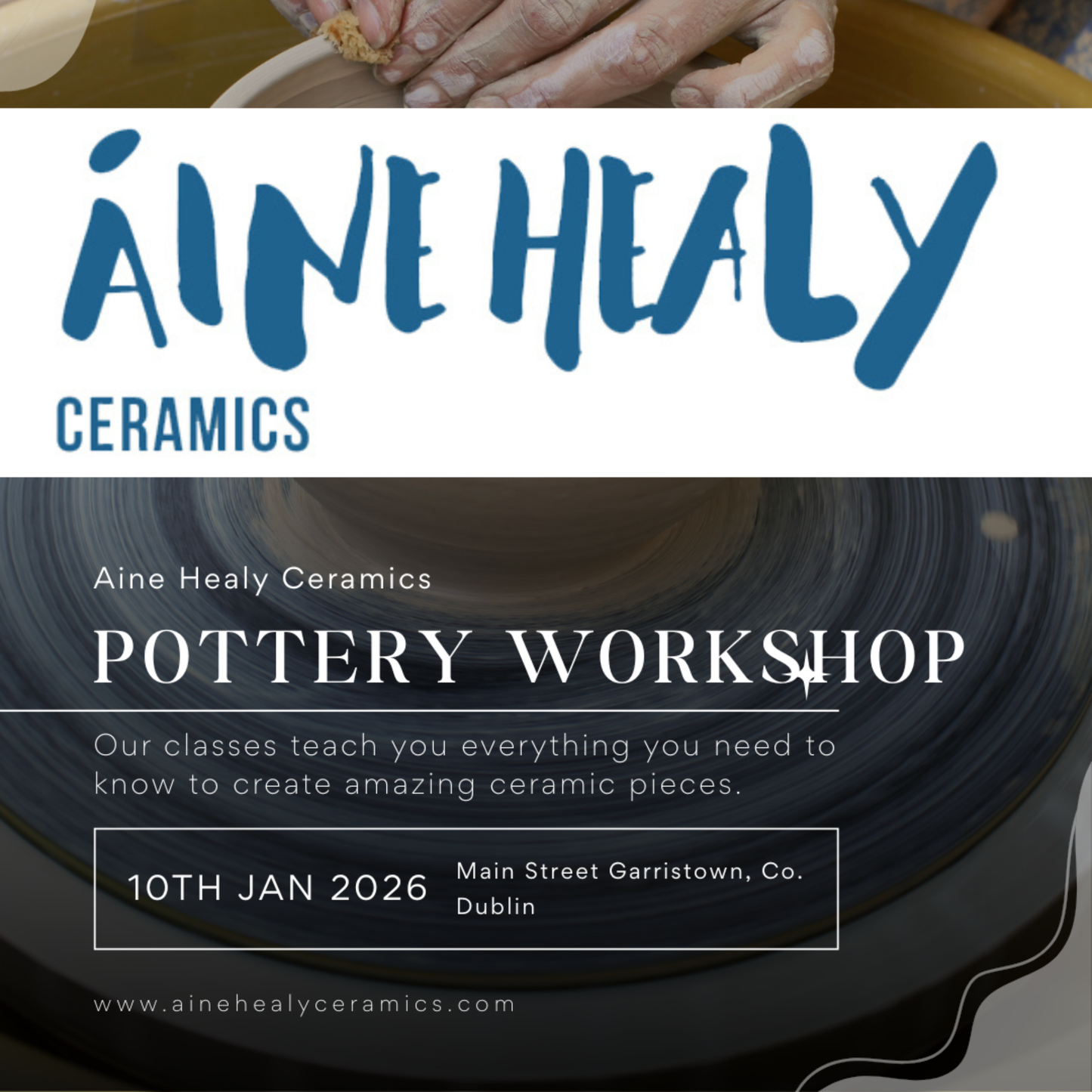 1 Day Pottery Workshop 10th January 2026